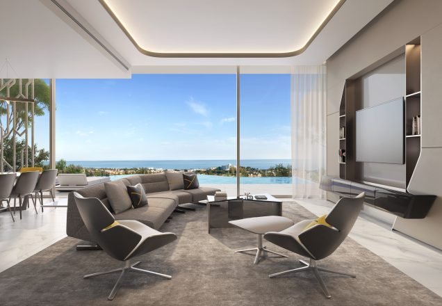 Esmeralda Villa interior, living room – Tierra Viva Lamborghini villas Marbella