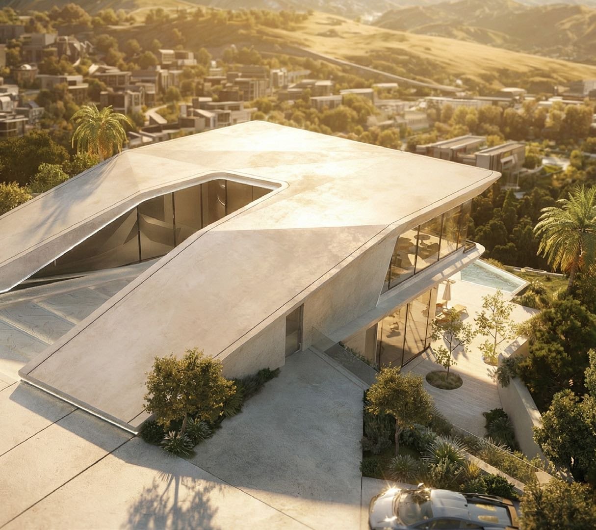 Tierra Viva clubhouse from above (render)
